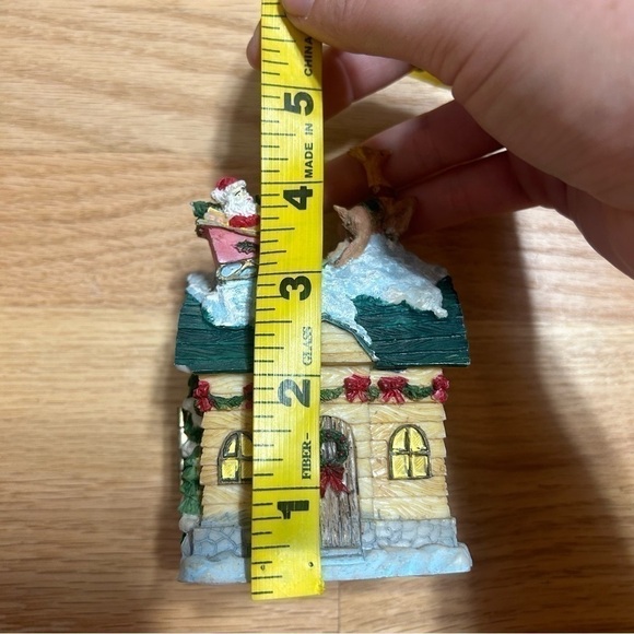 Vintage Christmas Eve at Home Decor Figure Open Close Box House Resin Santa - Picture 6 of 6